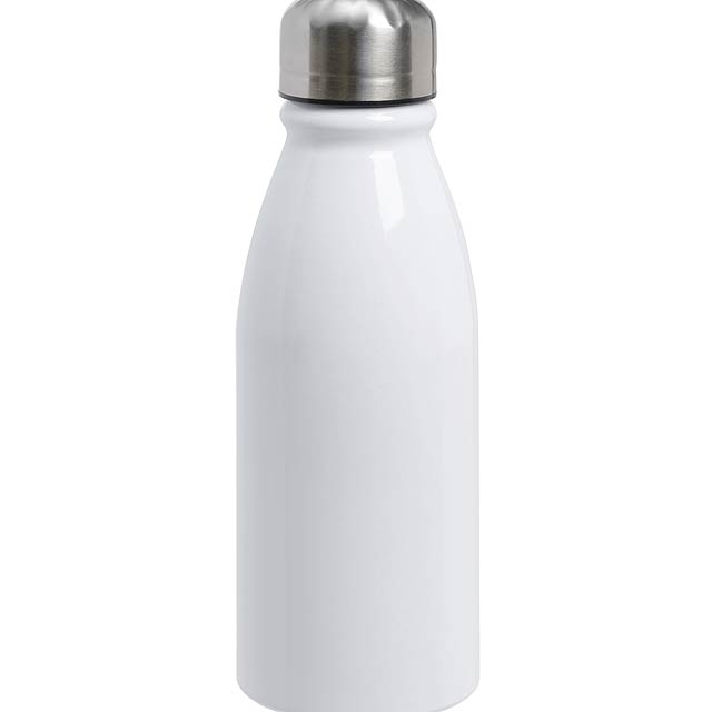 Aluminium bottle  Fancy  white - white