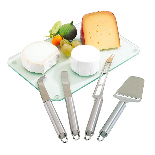 Cheese cutlery set CHEESE - silver