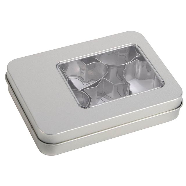 Cookie cutter set COOKIE BOX - silver