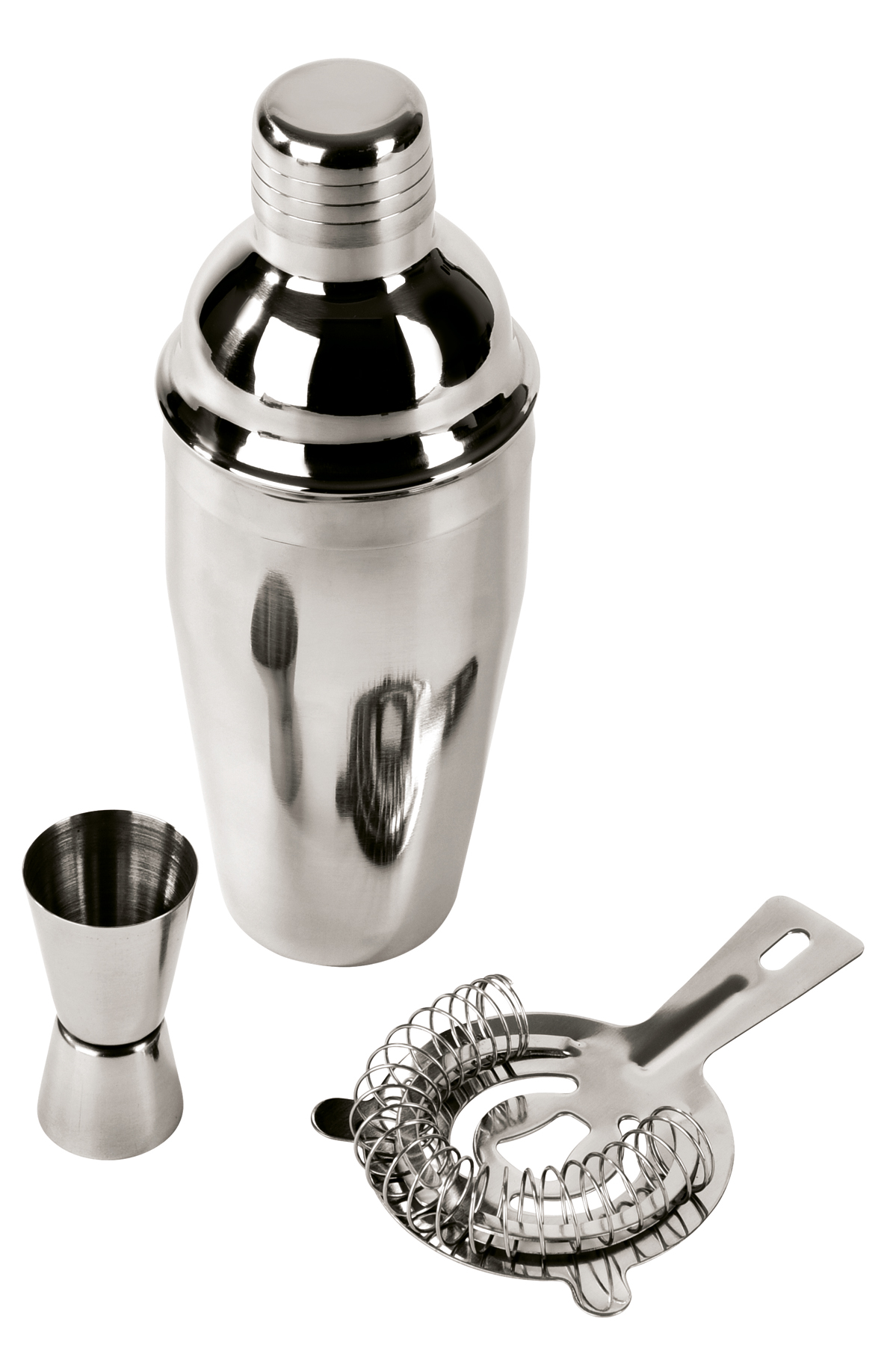Stainless steel shaker cocktail set BARKEEPER - silver