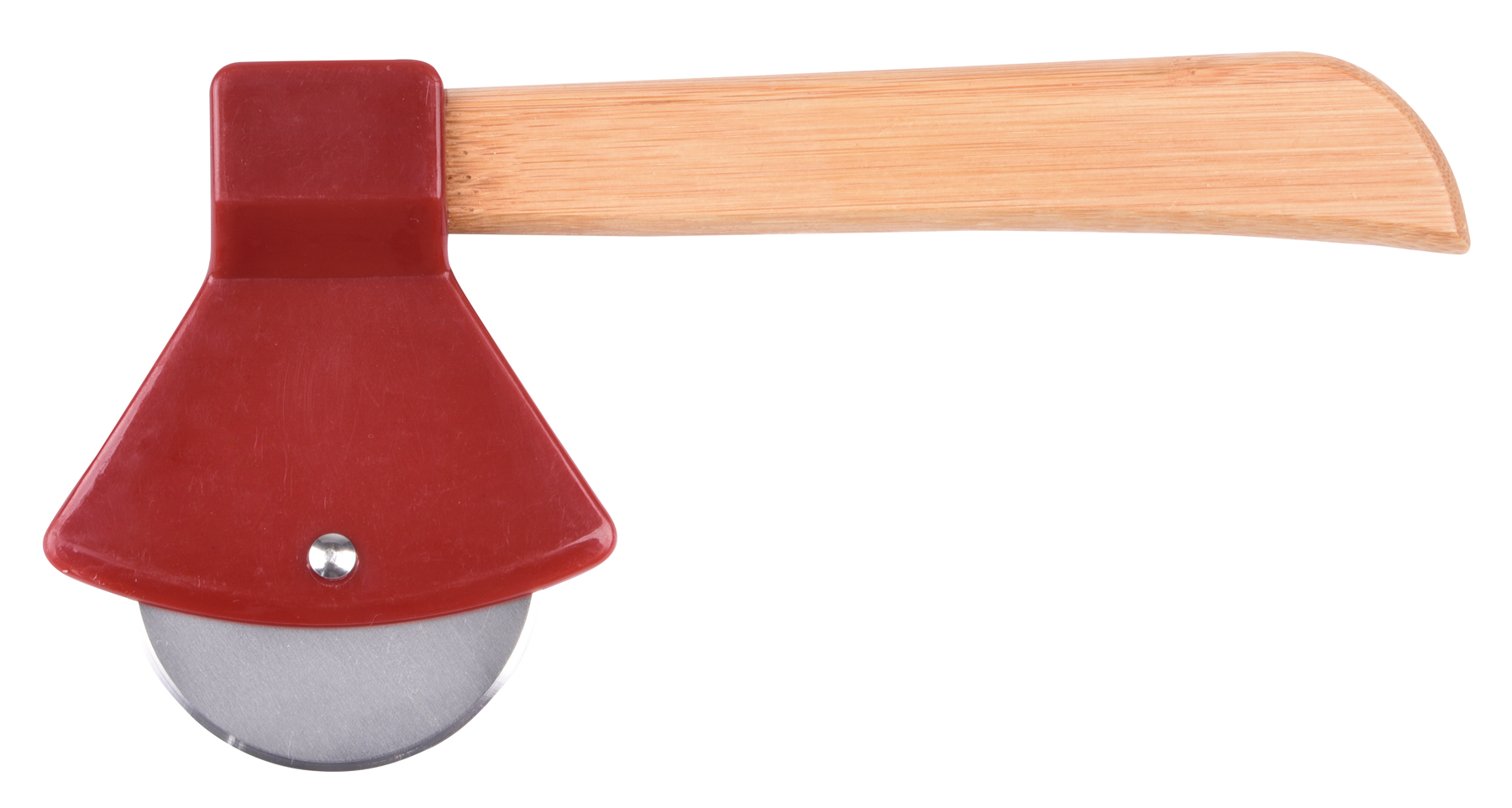 Pizza cutter BAMBOO TIMBER - red