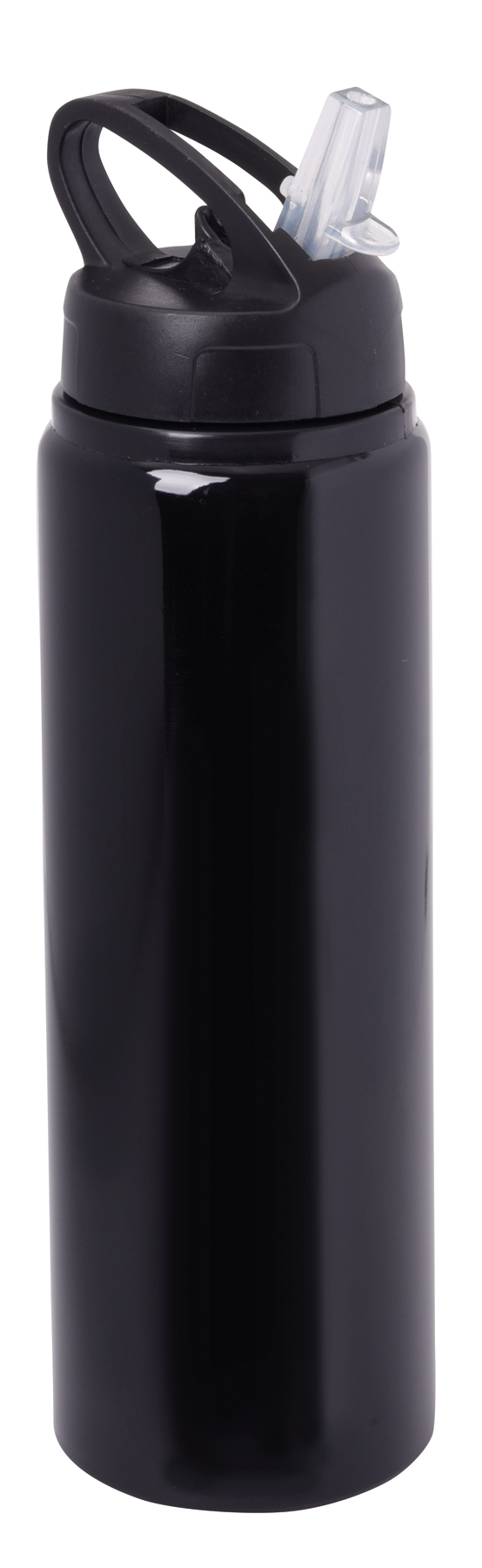 Aluminium drinking bottle SPORTY TRANSIT - black