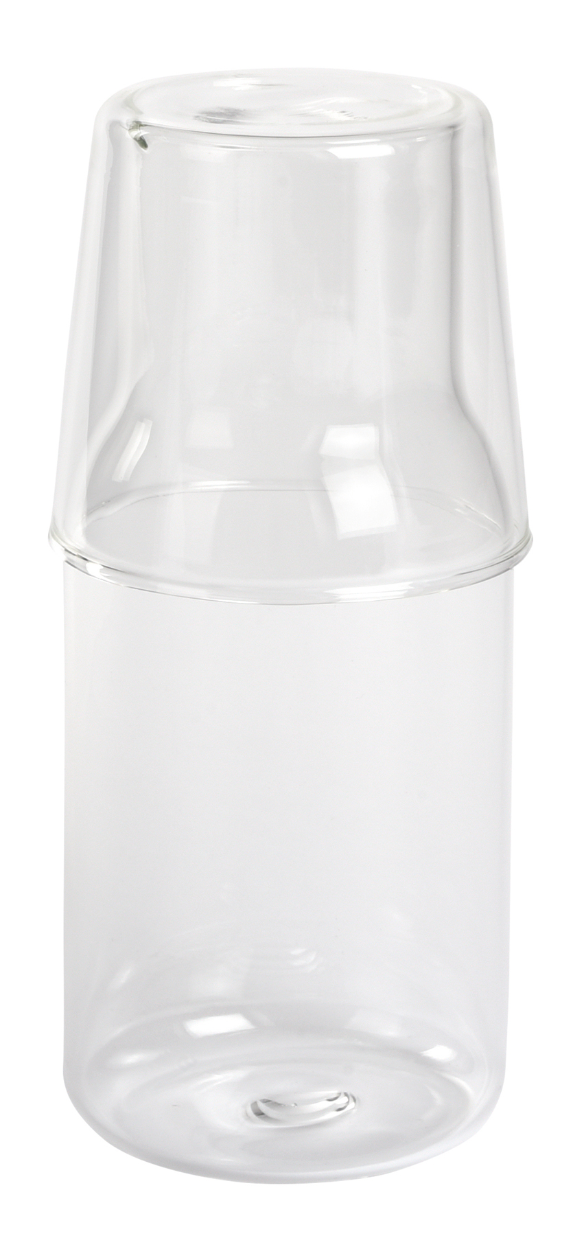Glas-Karaffe mit Trinkglas CALMY - Transparente