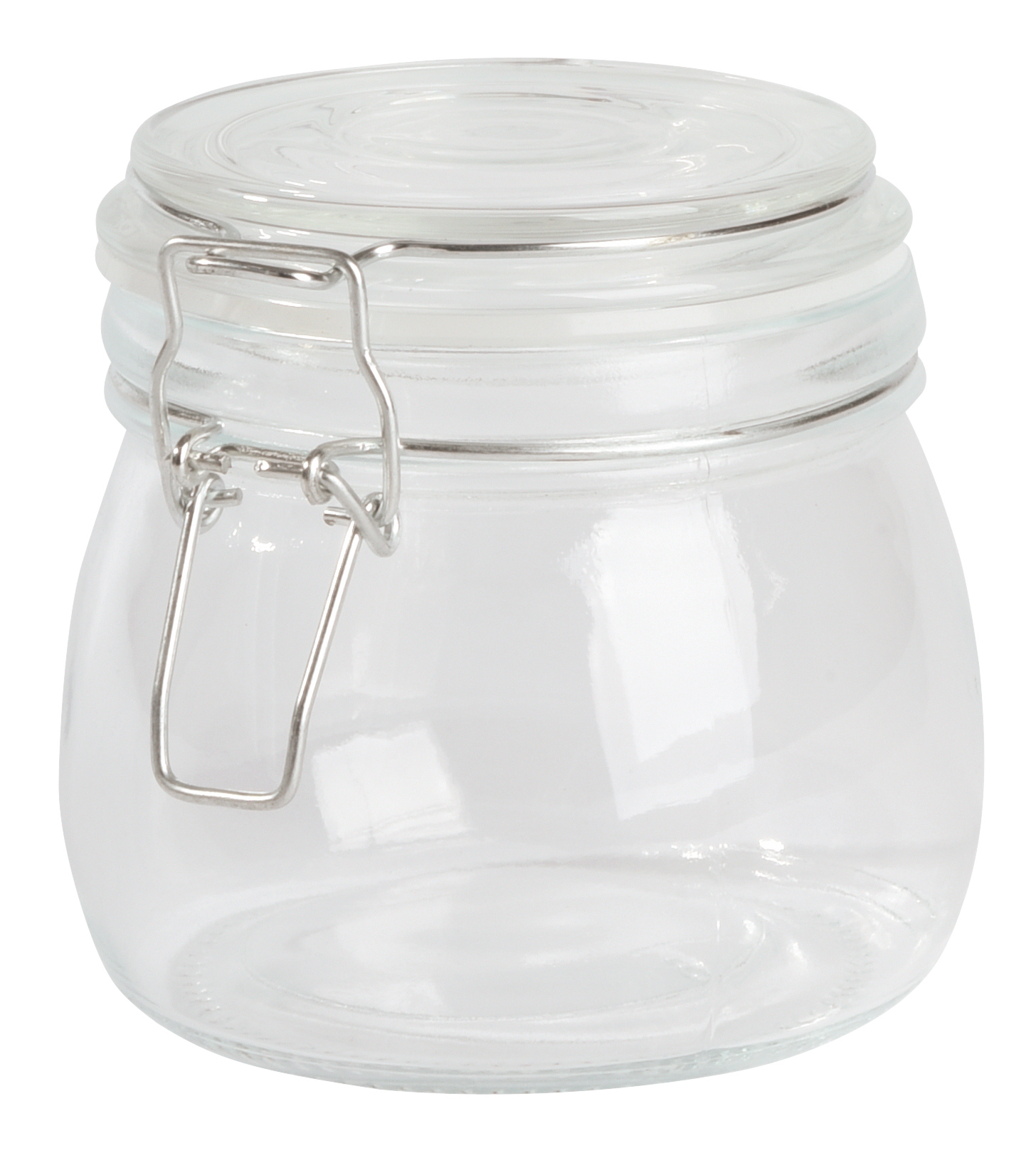 Glass storage jar CLICKY M, approx. 500 ml - transparent
