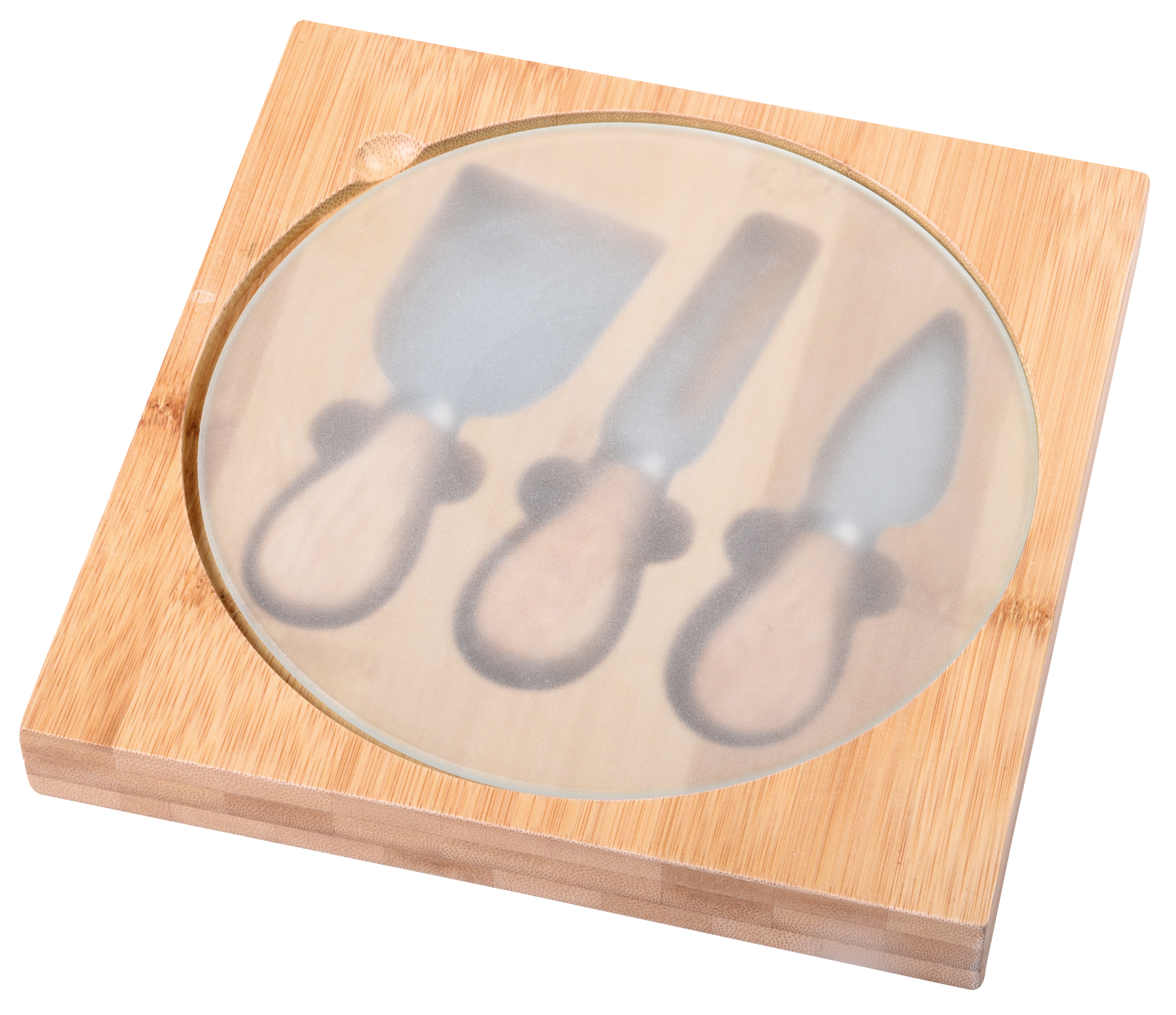 Cheese knife set ORBITY - brown