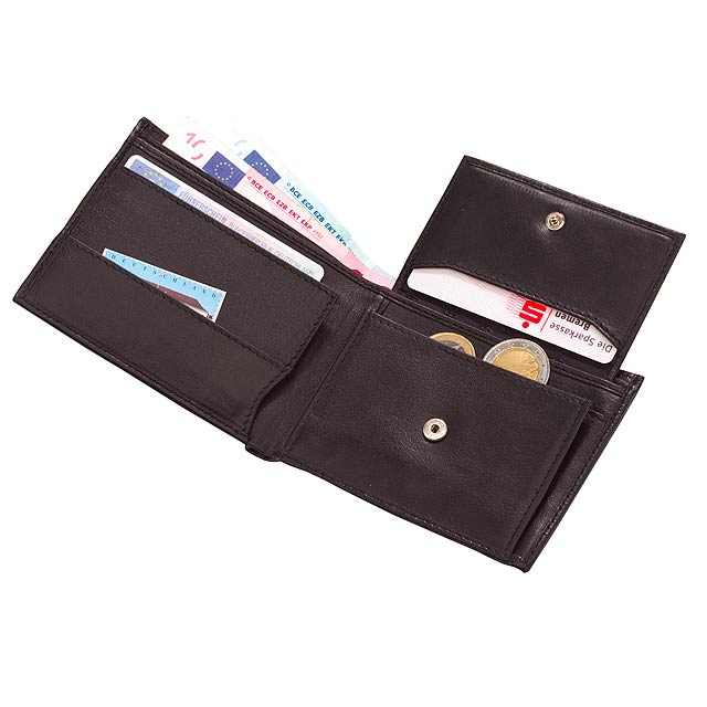 Genuine leather wallet PALERMO - black