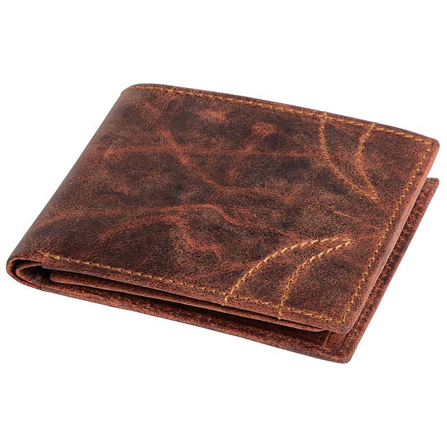 Pravá kožená peňaženka WILDERNESS - hnedá