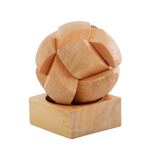 Puzzle ball ROUND DEXTERITY - brown