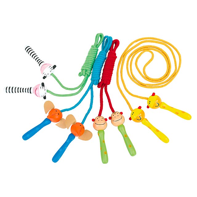 Colourful skipping rope ANIMAL ANIMATION, price per piece - blue
