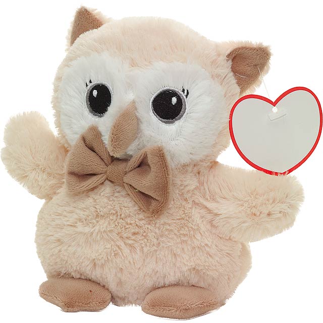 Plush owl HELGA - beige