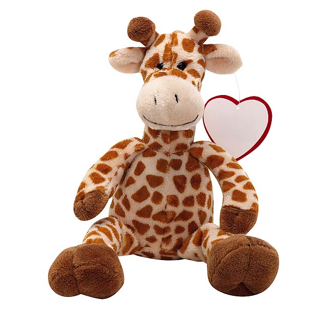 Super cuddly plush giraffe MAURICE - brown