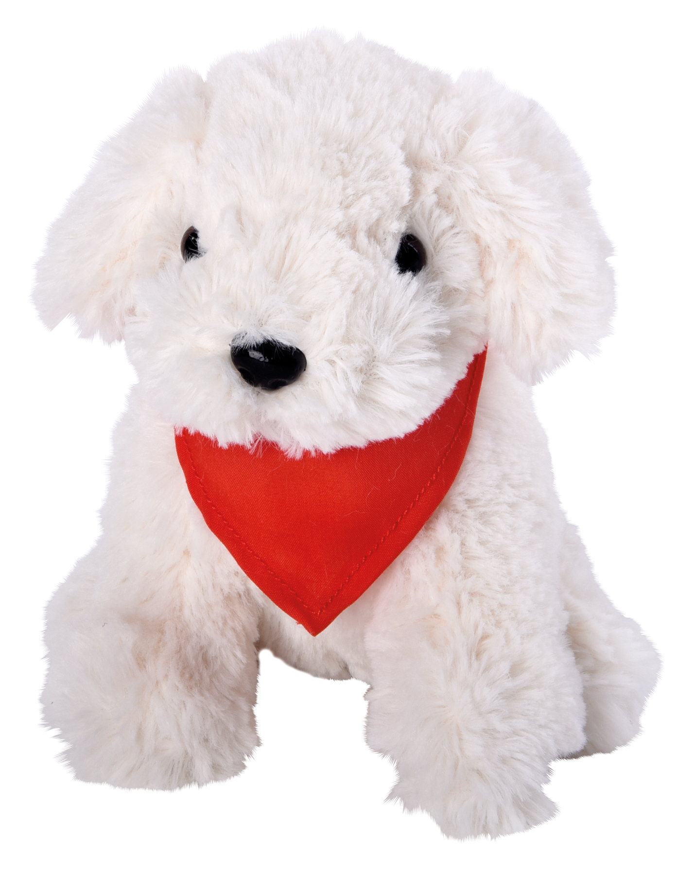 Plush dog BENNI - white/red