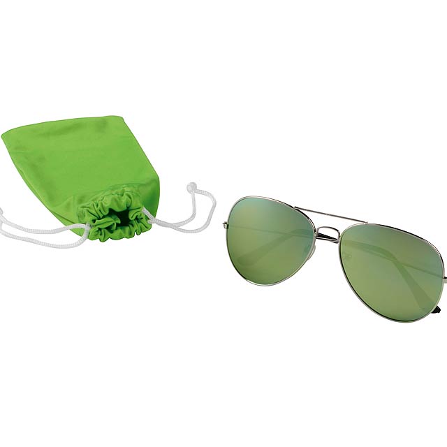 sunglasses in pouch  New Style , green - Grün