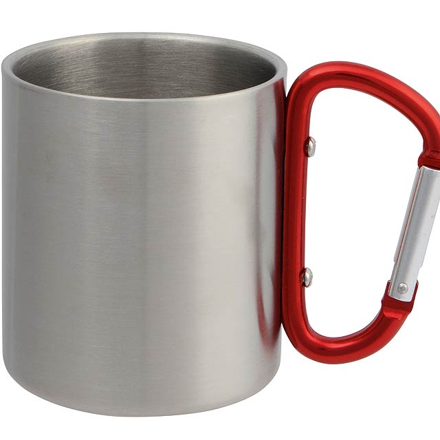 Stainless steel mug HIKING DAY - silver