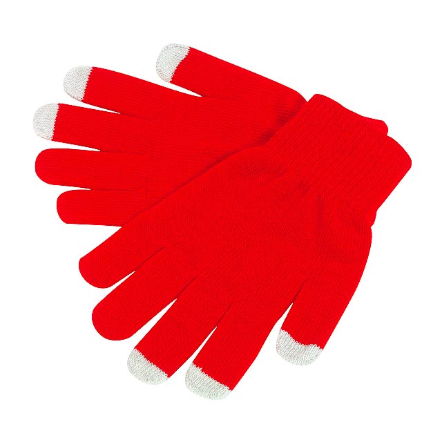 Touchscreen gloves OPERATE - red