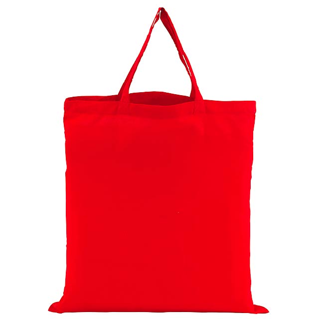 Cotton bag PURE with short handles - red