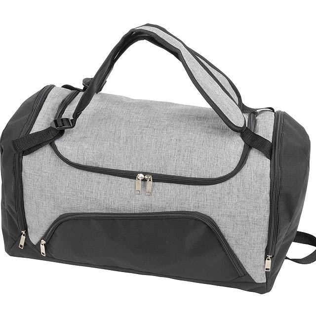 Sports bag  2in1  black/white mixed - Grau