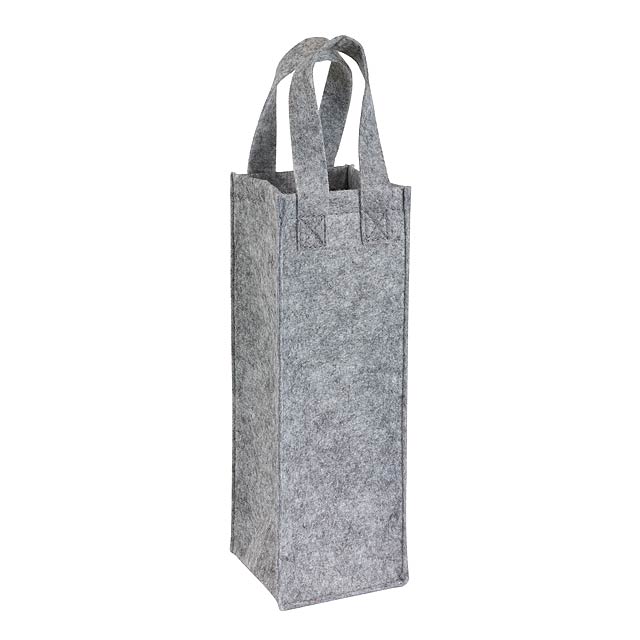Felt bottle bag CABERNET - grey