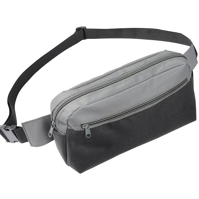 Belt bag  Close-by 600D,black/ dark grey - stone grey