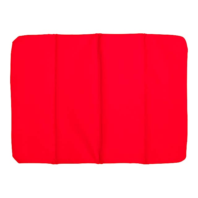 Comfortable cushion PERFECT PLACE - 3x foldable - red