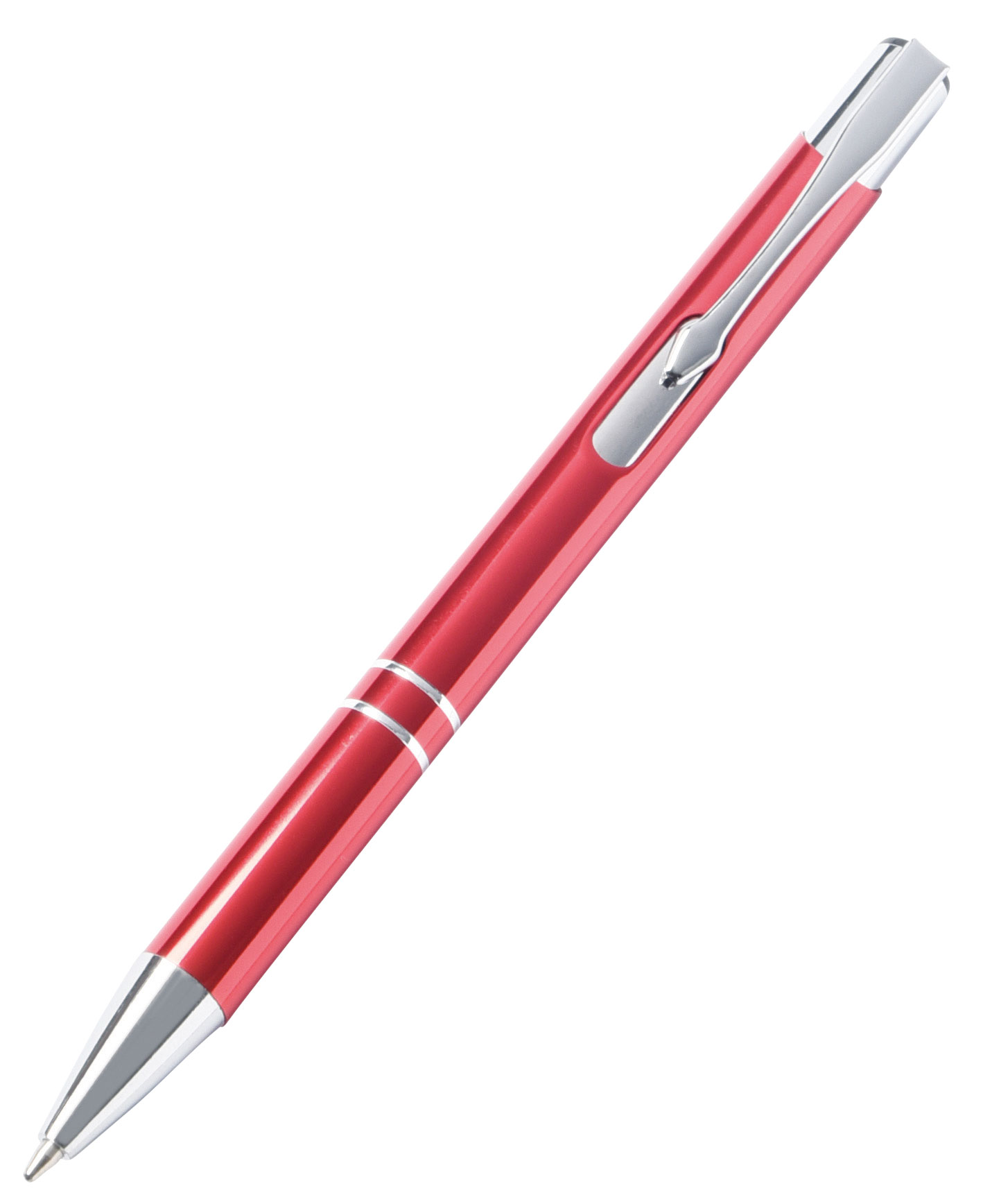Hliníkové kuličkové pero TUCSON - červená
