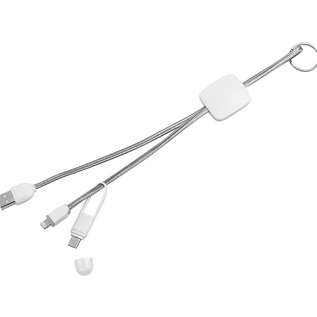 3-in-1 charging cable ANNOUNCER - white