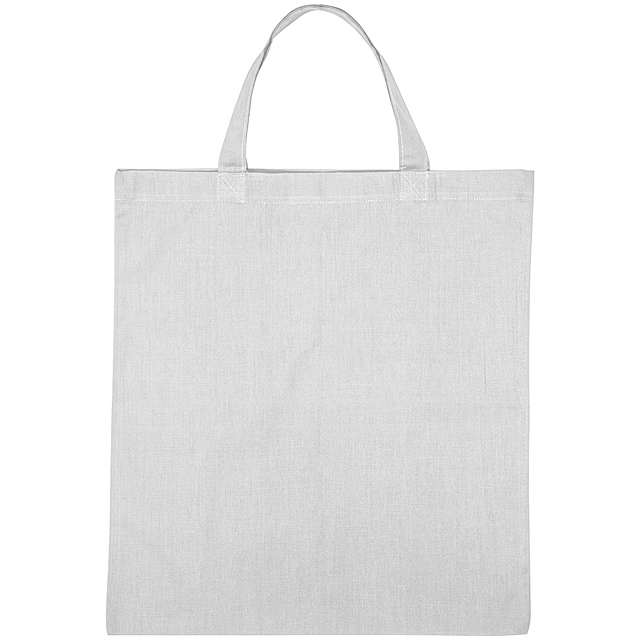 Coloured Cotton bag - white