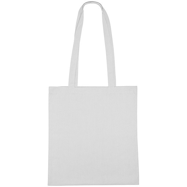 Coloured Cotton bag - white