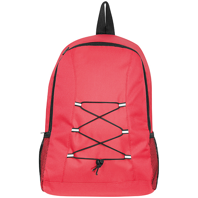 Polyester backpack - red