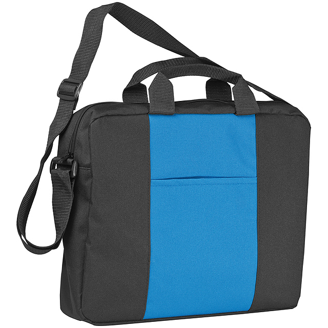 Shoulder bag with a broad stripe - blue