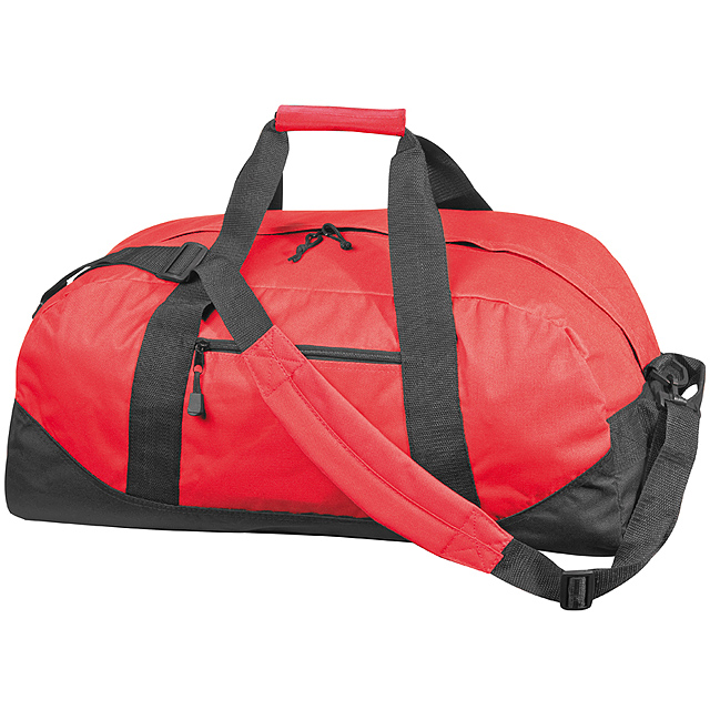 Polyester sports or travel bag - red