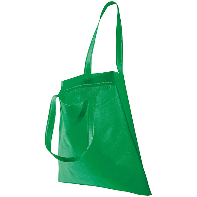 Non-woven bag with long handles - green