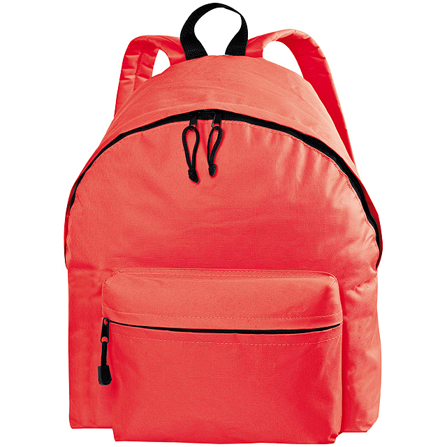 Polyester backpack - red