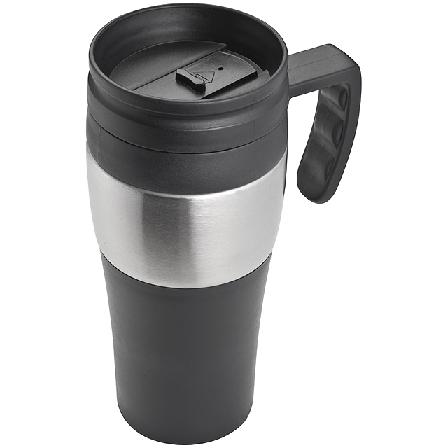 Insulated travel mug - black