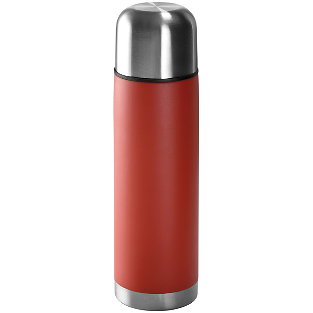 Stainless steel thermal flask - red