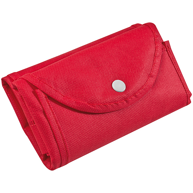 Foldable non-woven shopping bag - red