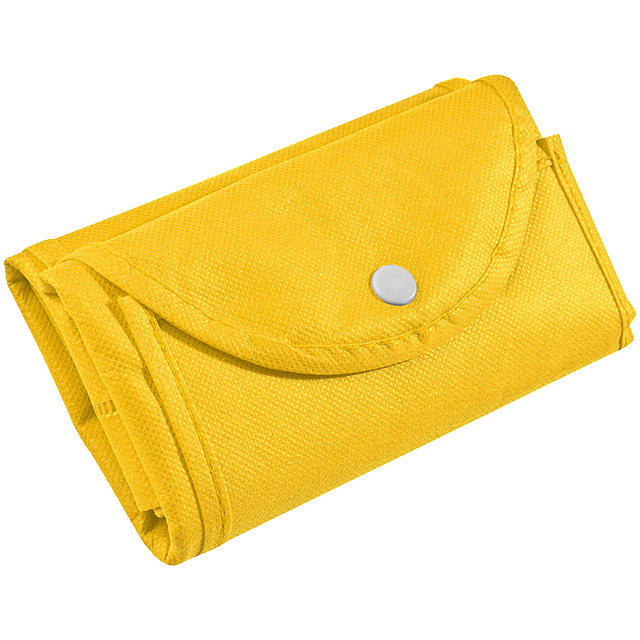 Foldable non-woven shopping bag - yellow