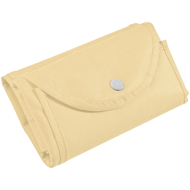 Foldable non-woven shopping bag - beige