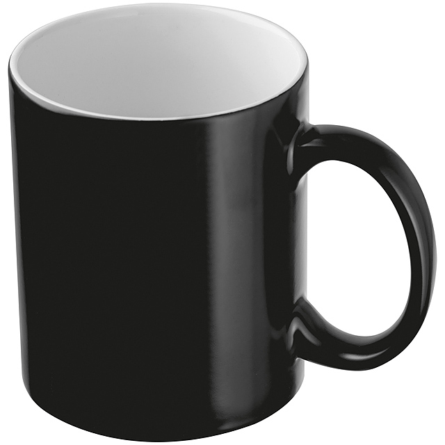 Keramický hrnček na kávu - čierna