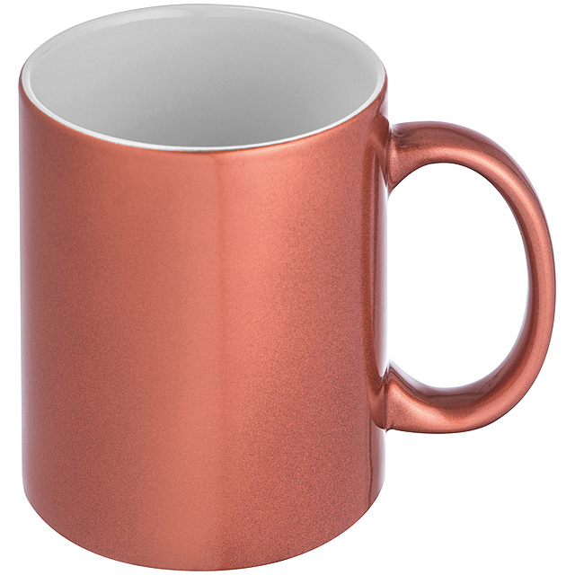 Tasse mit glänzender Ummantelung - Bronze