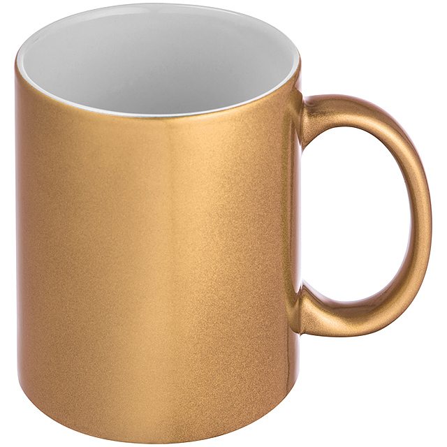 Metallic finish mug - gold