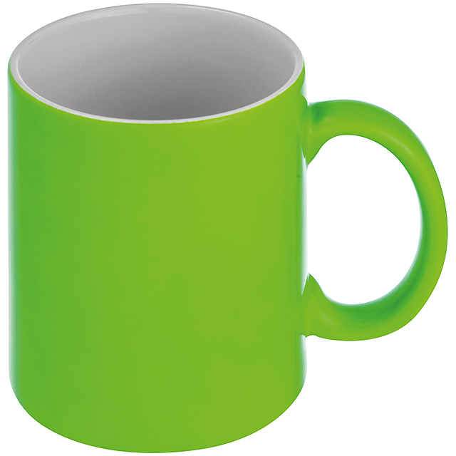 Kaffeetasse in Neonfarben - Grün