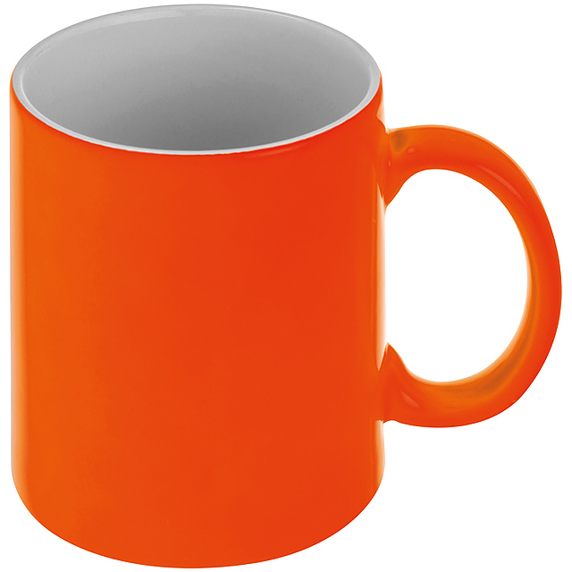 Kaffeetasse in Neonfarben - Orange