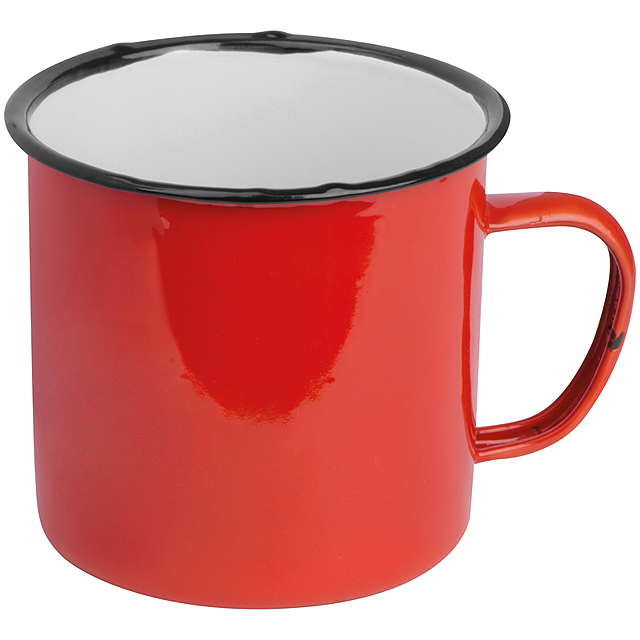 Tin mug - red