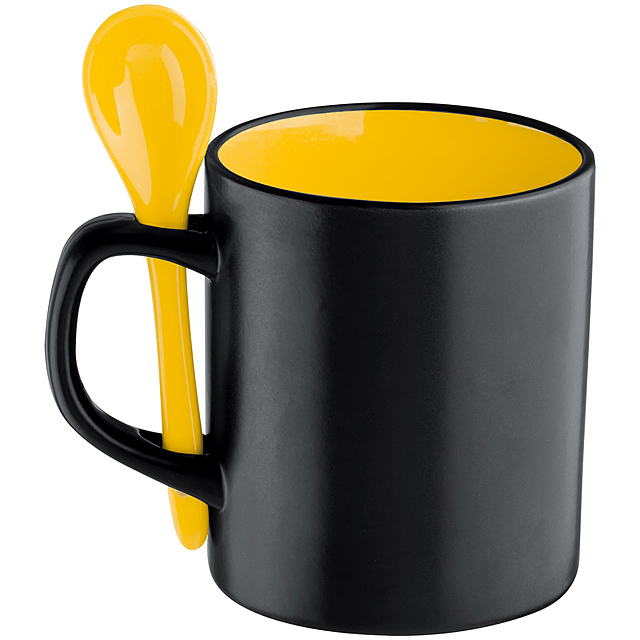 Ceramic mug (300 ml) - yellow