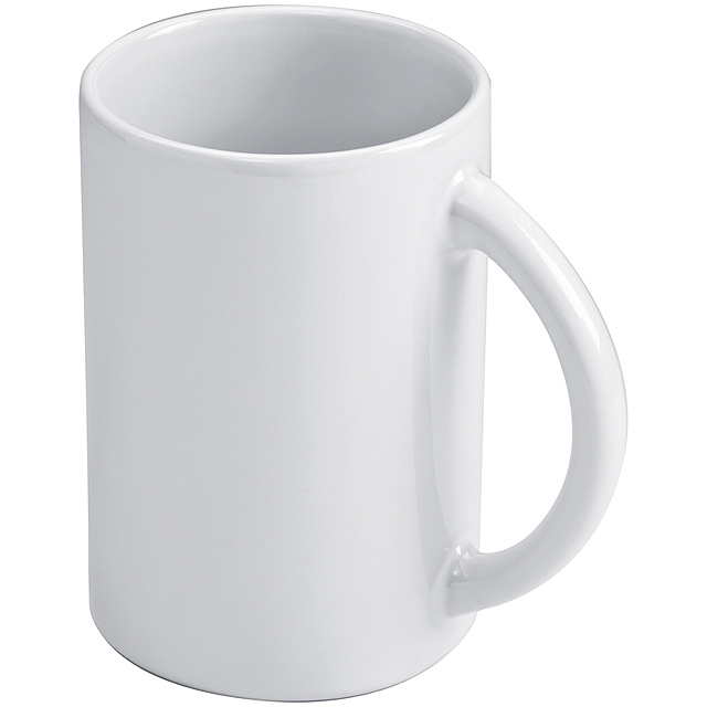 Straight coffee mug - white