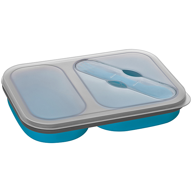 Foldable silicon bowl - big - baby blue