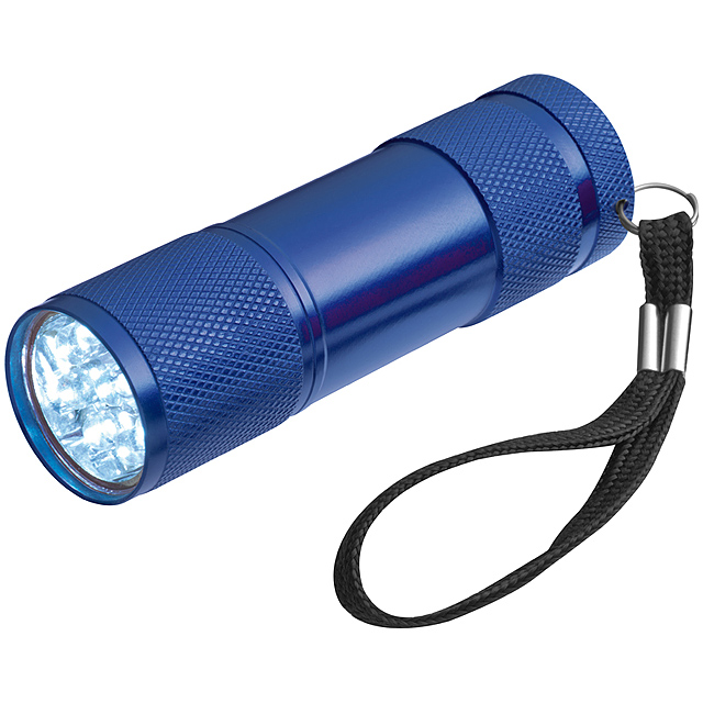 Torch with 3 batteries in a box - blue