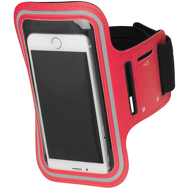 Smartphone arm holder - red