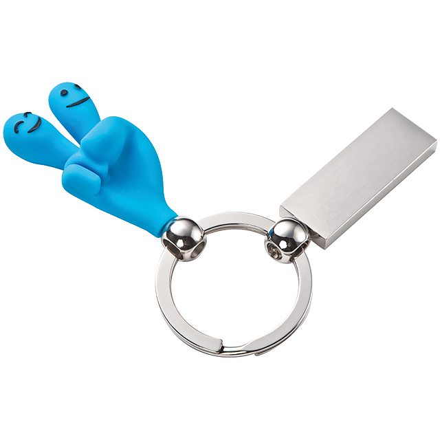 Keyring smile hands - turquoise